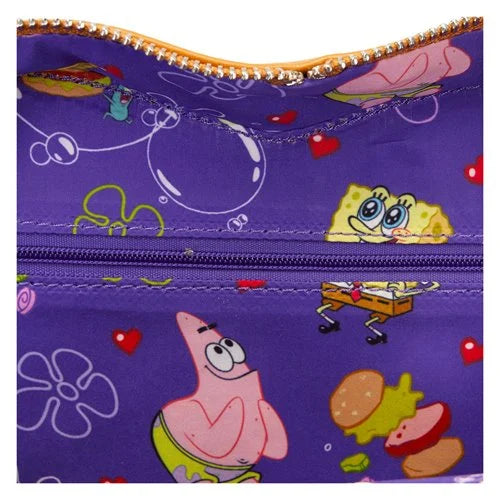 Spongebob Squarepants Heart Krabby Patty Plush Crossbody Bag